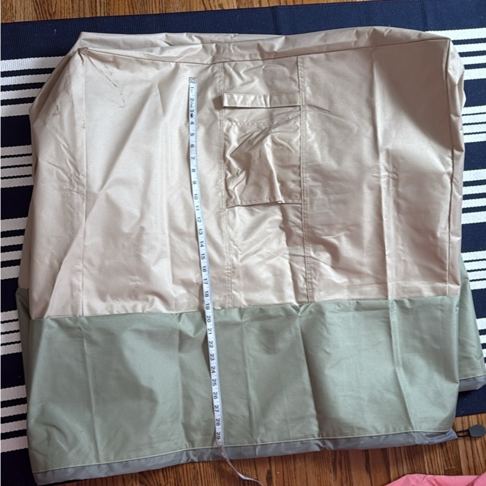 Cream and green outdoor heavy duty furniture cover